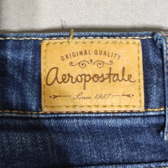 Aeropostale jeans women's size 5/6 ink blue colour Bayla skinny straight leg - Picture 5 of 12